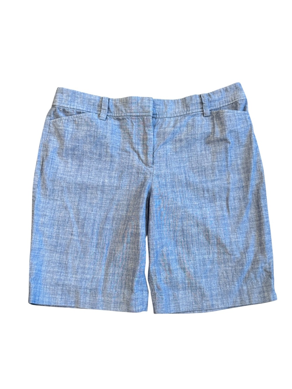 Talbots Chambray-Style Light Blue Bermuda Shorts